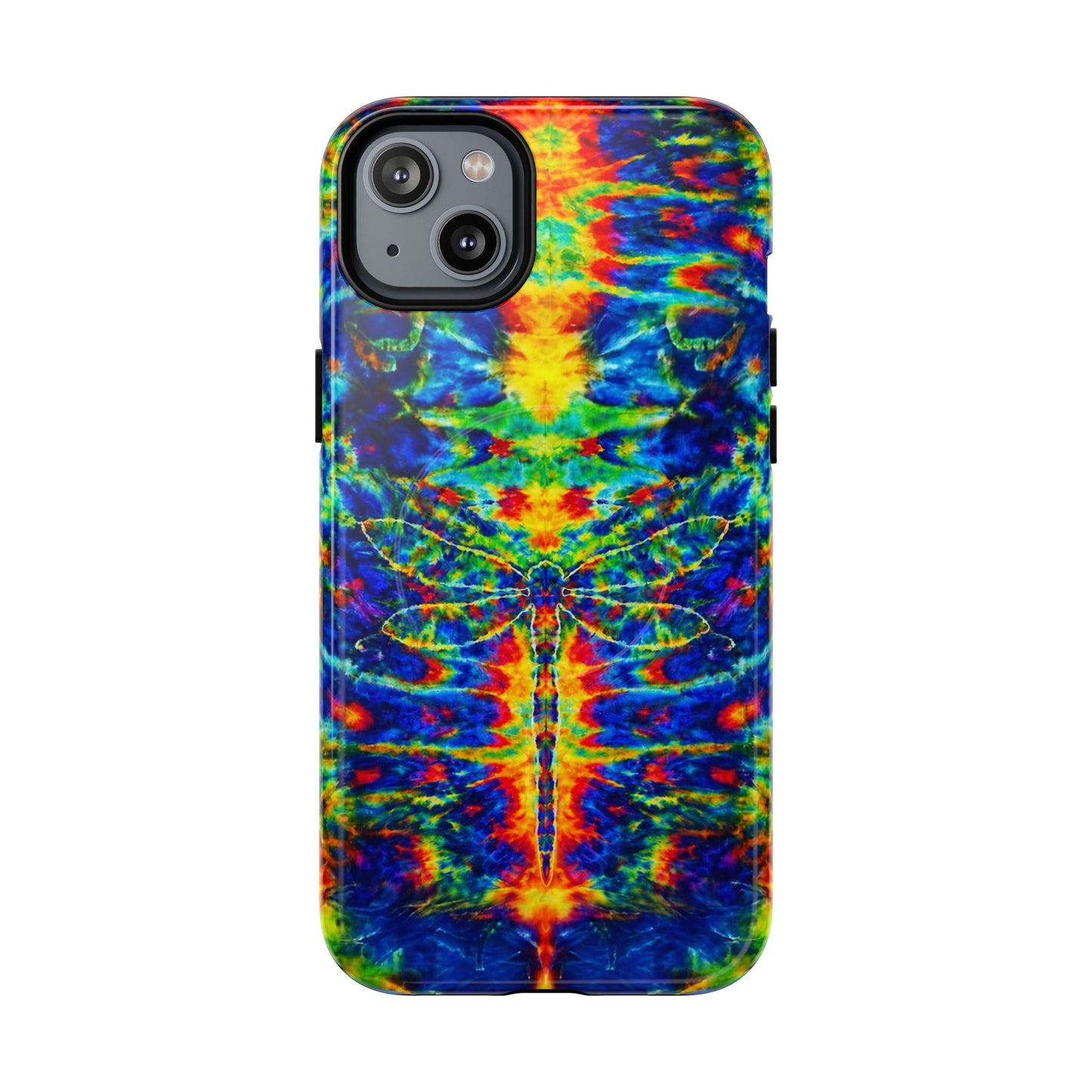 HIPPIE DRAGONFLY COLORFUL SWIRL MAGNETIC PHONE CASE - TLNT1105261