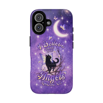 I BELIEVE THERE ARE ANGELS AMONG US BLACK CAT MAGNETIC PHONE CASE  - TLNO2605262