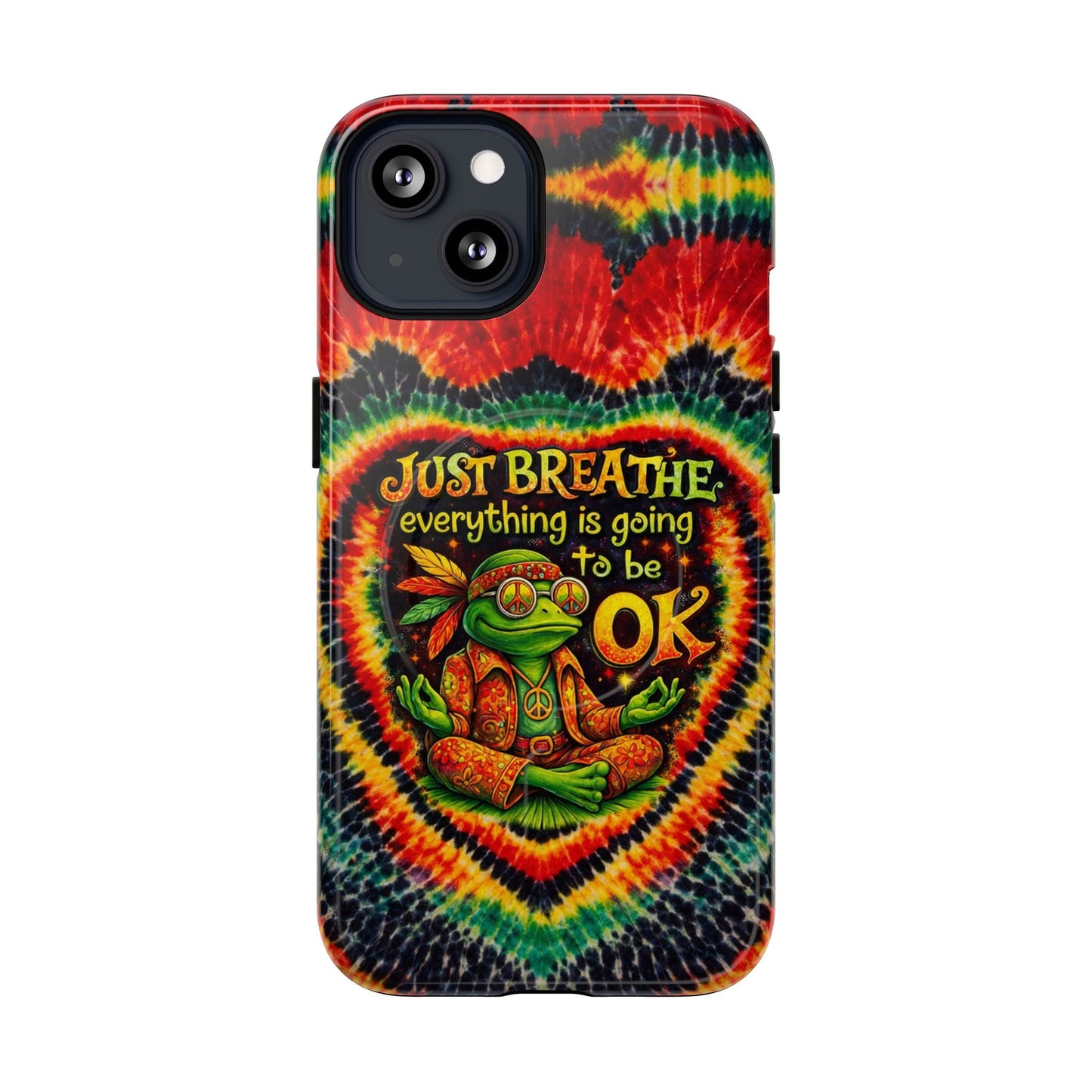 JUST BREATHE FROG SWIRL MAGNETIC PHONE CASE - KMTM2304262