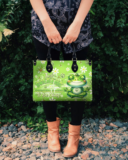 JUST BREATHE FROG LEATHER HANDBAG - TYQY1304264