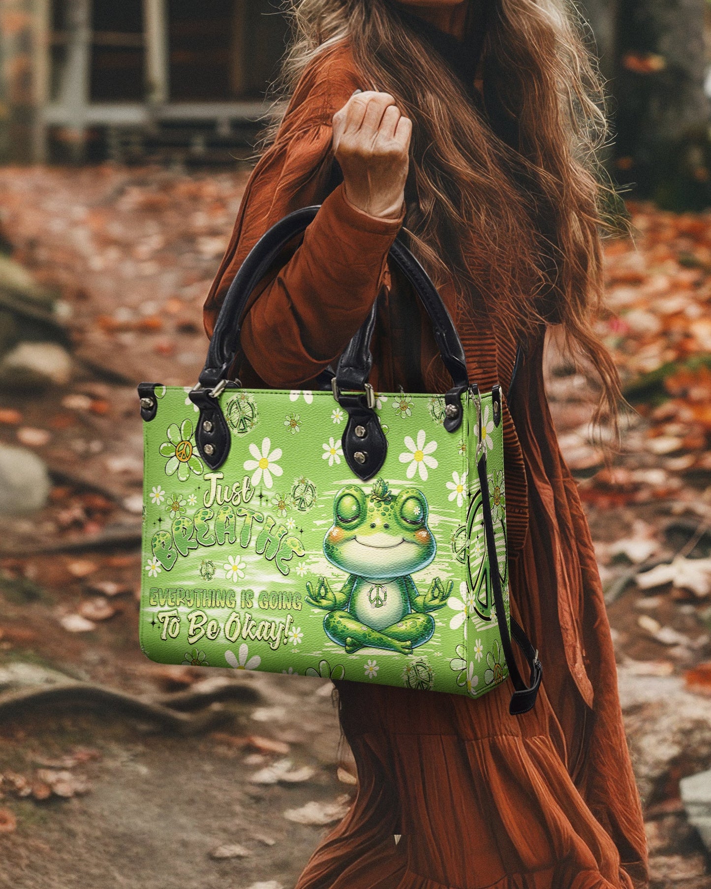 JUST BREATHE FROG LEATHER HANDBAG - TYQY1304264