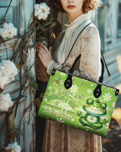 JUST BREATHE FROG LEATHER HANDBAG - TYQY1304264