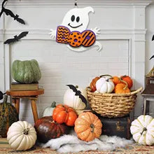 Load image into Gallery viewer, Halloween Ghosts Sign Halloween Ghost Doorplate Decoration Wall Hangings
