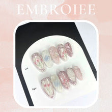 Load image into Gallery viewer, Tulips Floral Hand-painted Press On Nails
