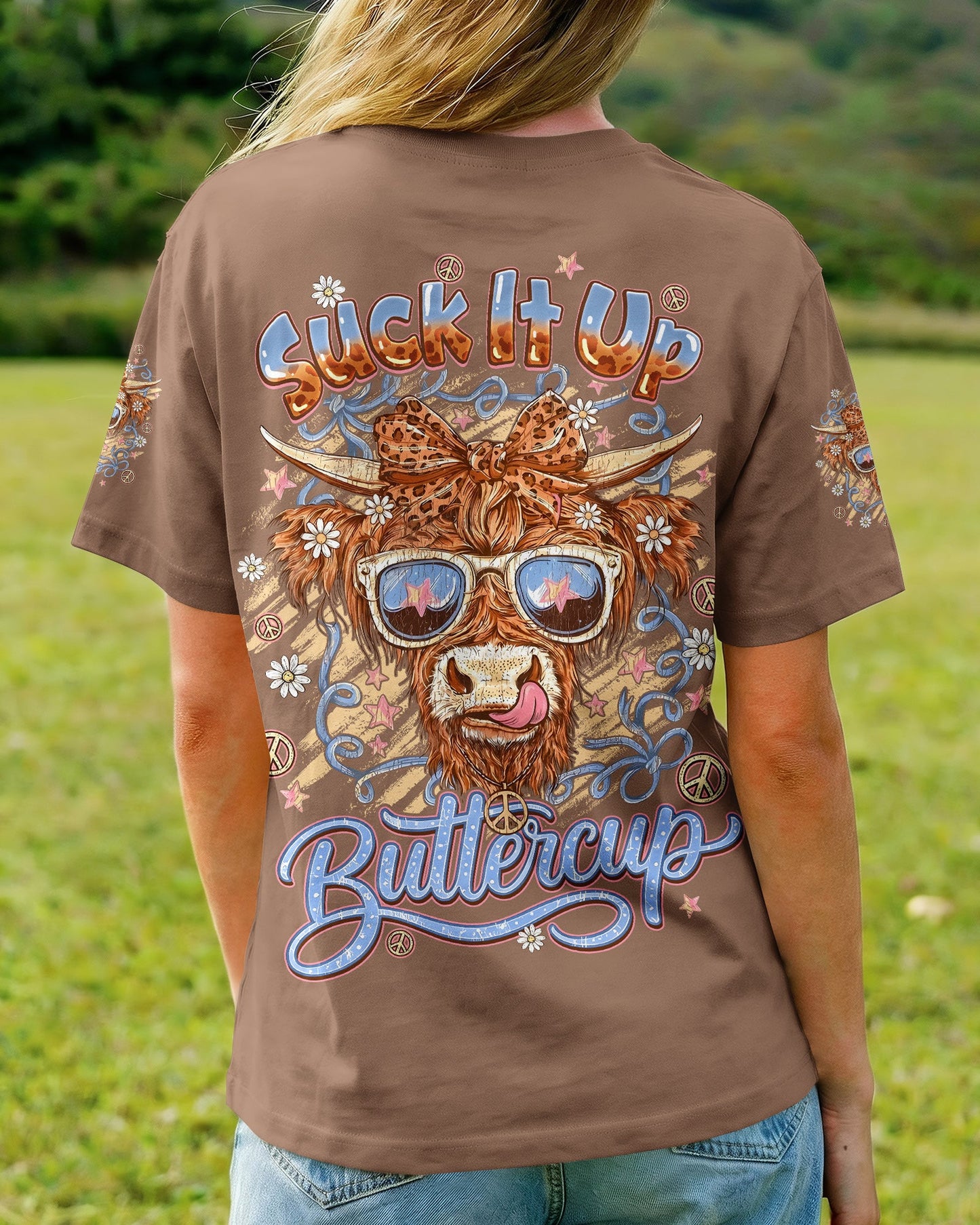 SUCK IT UP BUTTERCUP COW ALL OVER PRINT - TYQY2905261