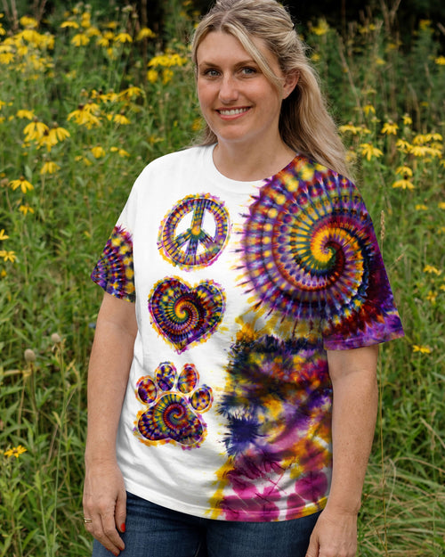 PEACE LOVE PAW SWIRL ALL OVER PRINT - TLTW0204262
