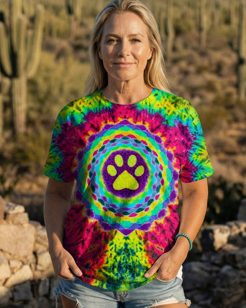 MANDALA PAW PRINT  SWIRL ALL OVER PRINT  - TLTW0304261