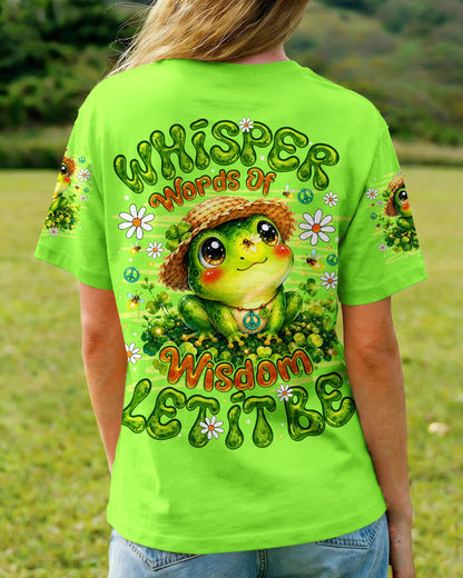 WHISPER WORDS OF WISDOM LET IT BE FROG ALL OVER PRINT -  TLNO0707262