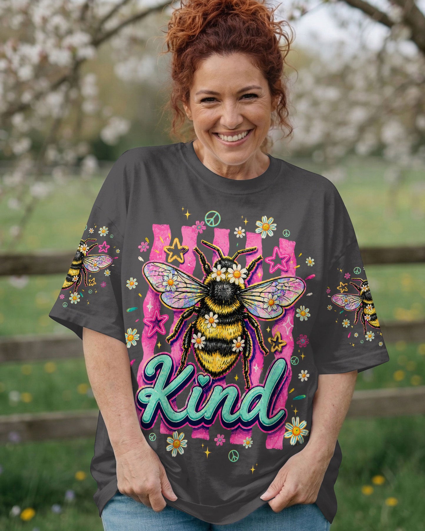 BEE KIND STRIPES  ALL OVER PRINT  - TLTW0805262