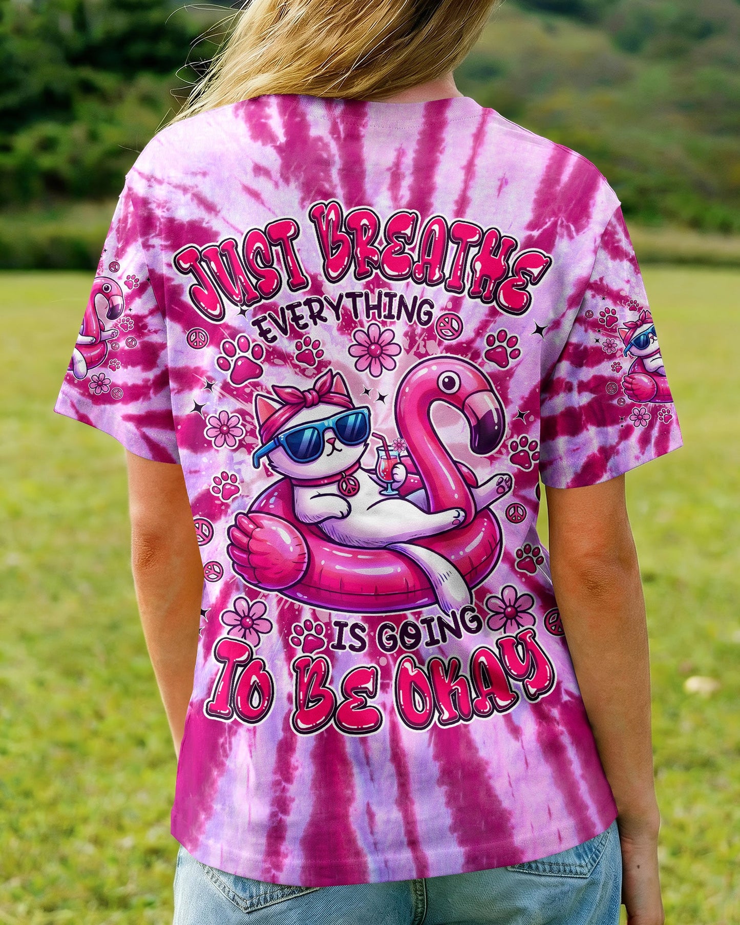 JUST BREATHE CAT ALL OVER PRINT - TYPQ2804262