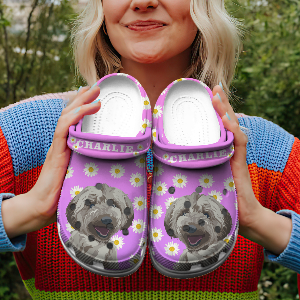 Personalized Pet Dog Cat Daisy Custom Clogs