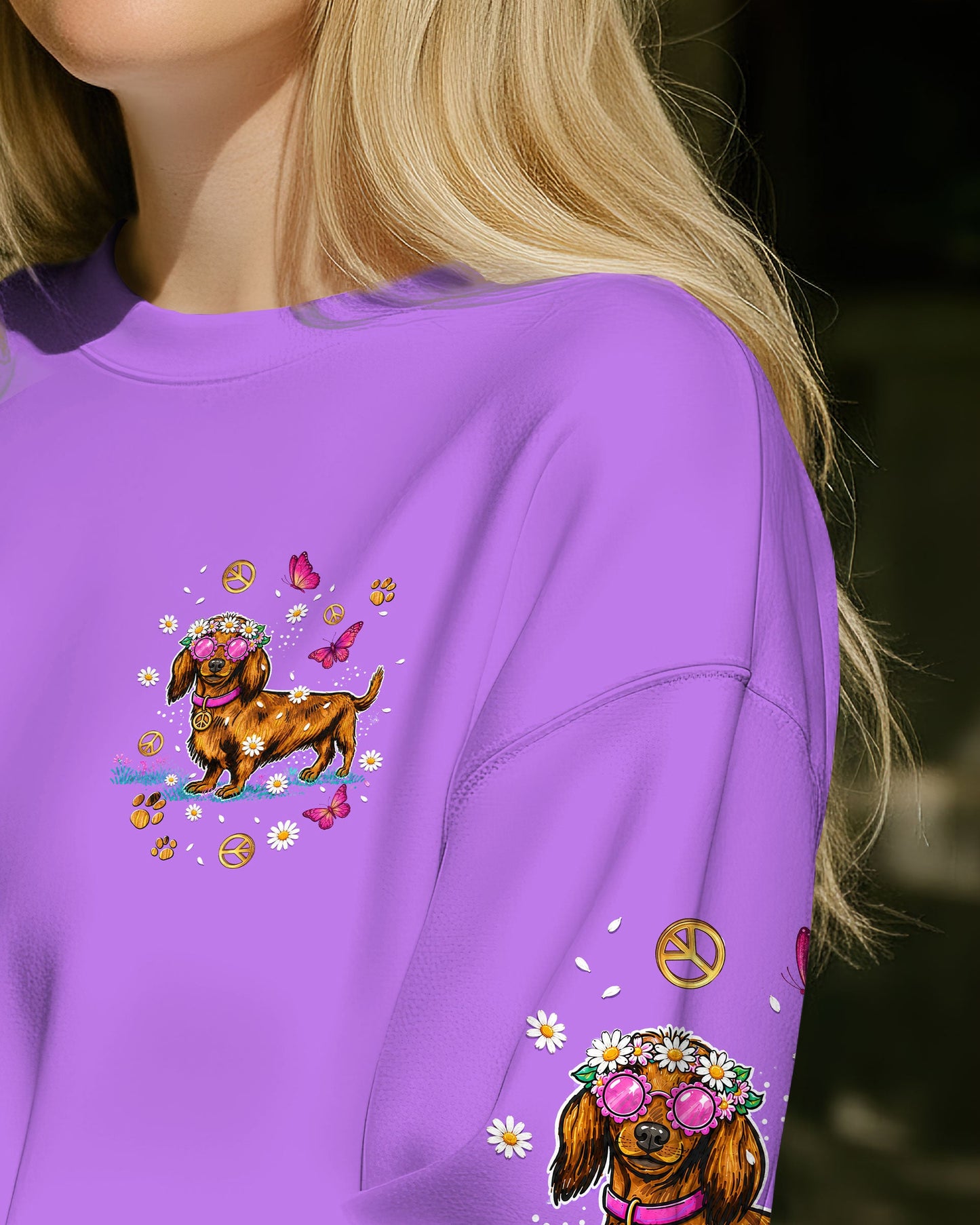SHORT AND SASSY  DACHSHUND DOG  ALL OVER PRINT - TLNT2605262