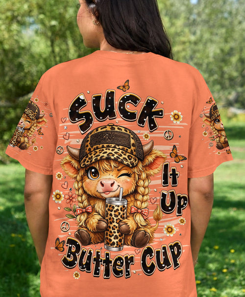 SUCK IT UP BUTTERCUP COW ALL OVER PRINT  - TLHN0906261