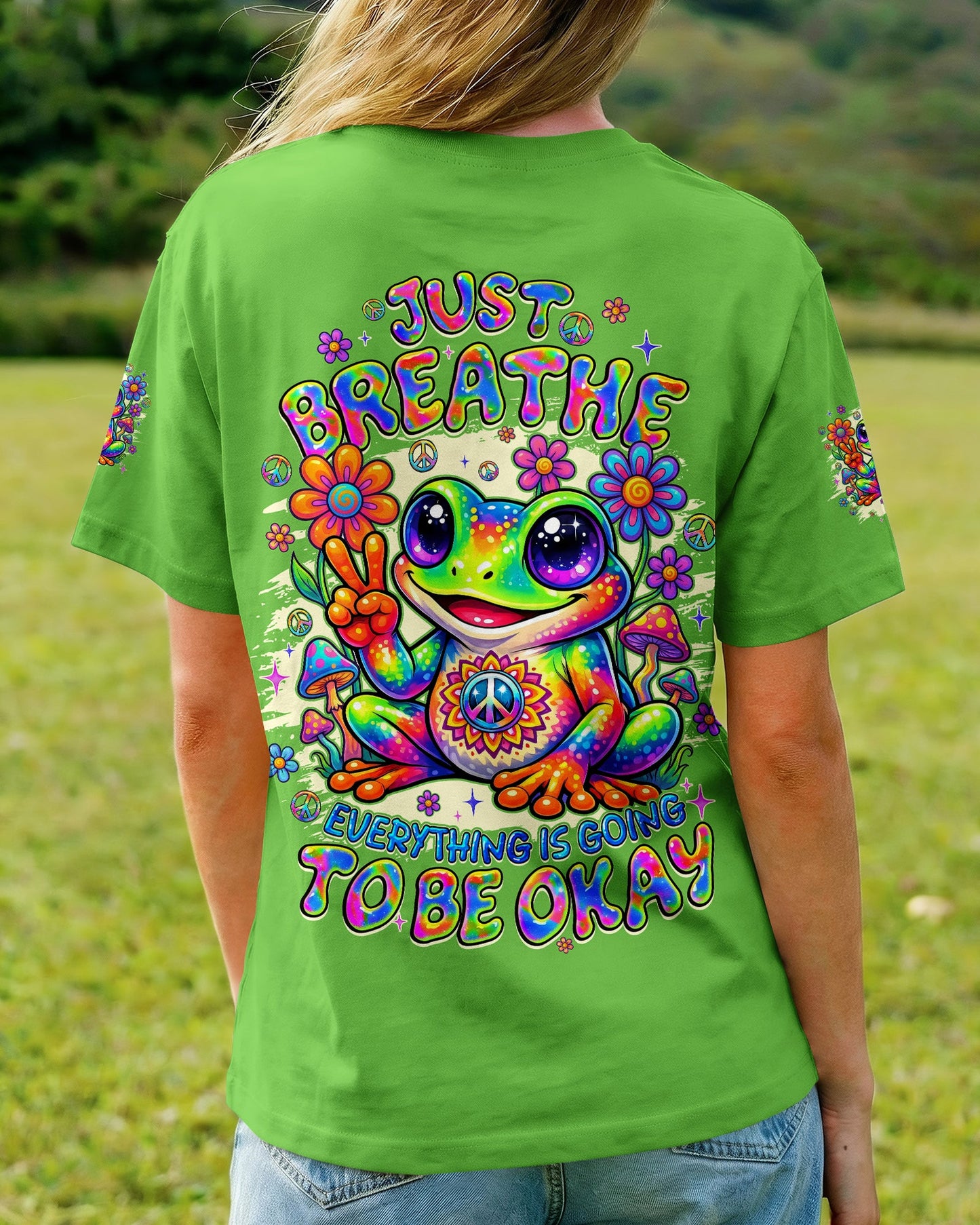 JUST BREATHE FROG ALL OVER PRINT - TYQY1605262