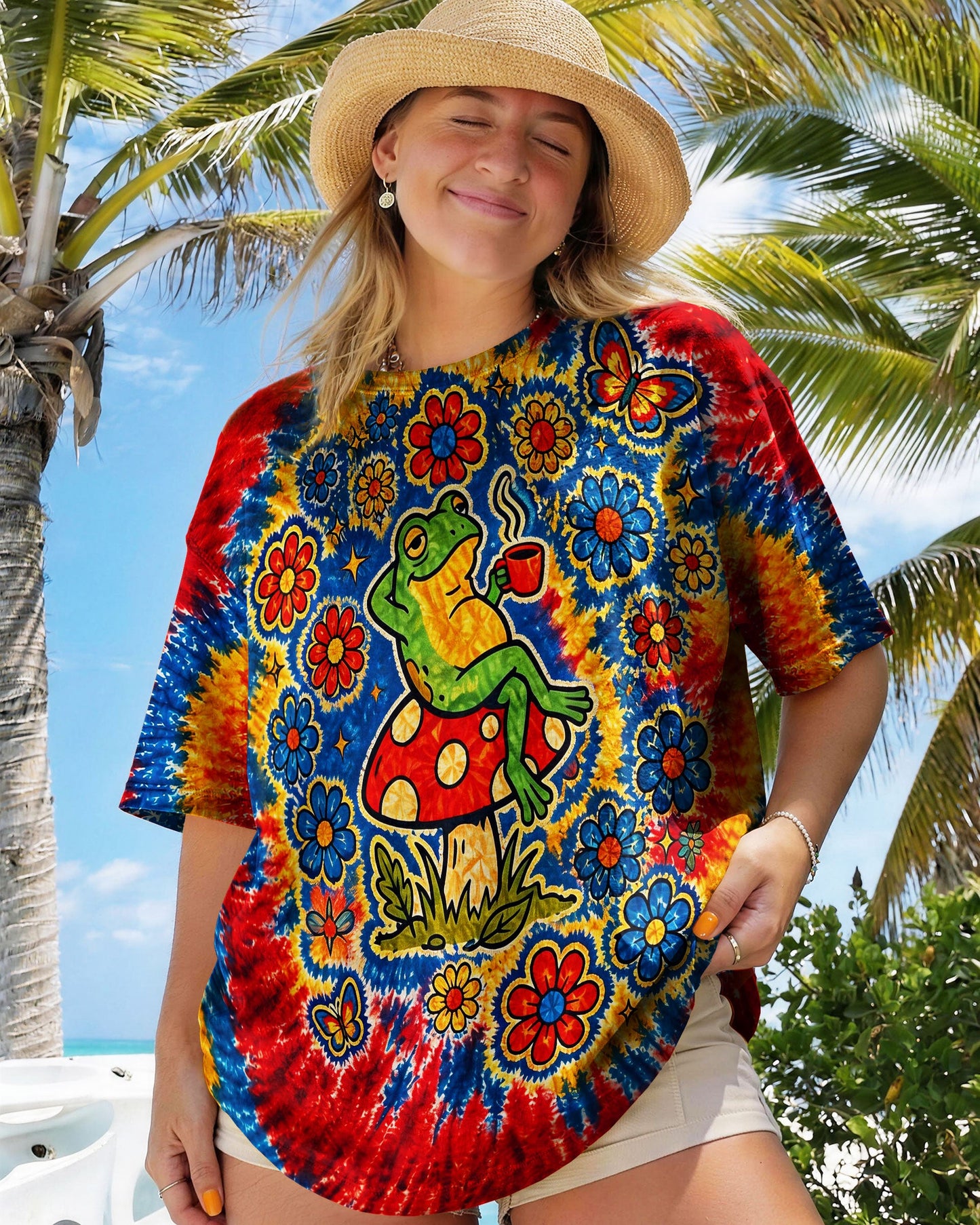 I WAS SIMPLY BORN TO DILLY DALLY FROG ALL OVER PRINT - TLNT2304263