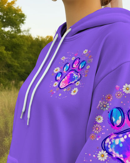 JUST A GIRL WHO LOVES HER DOG PAW ALL OVER PRINT  - TLNT0405264