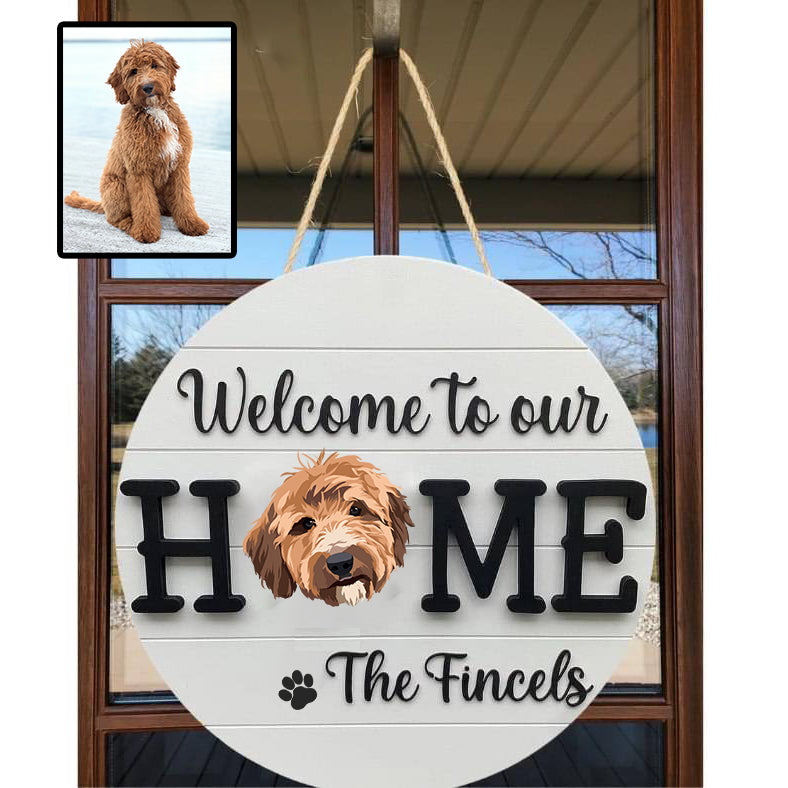 Personalized Pet Dog Cat Wooden Sign Door Plate