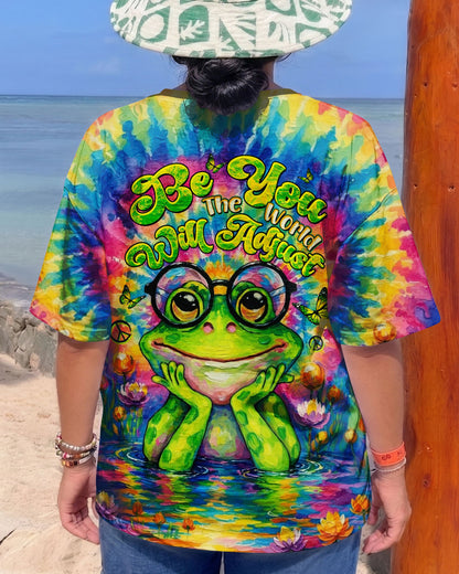 BE YOU THE WORLD WILL ADJUST FROG ALL OVER PRINT - TLTW2304263