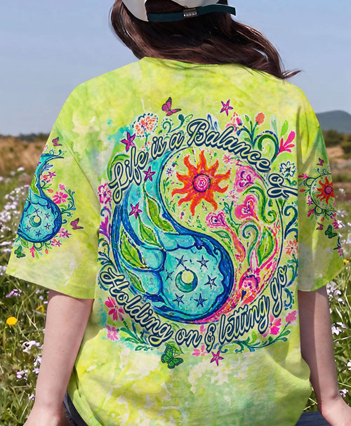 LIFE IS A BALANCE YINYANG SUN MOON ALL OVER PRINT - TLHN2904264