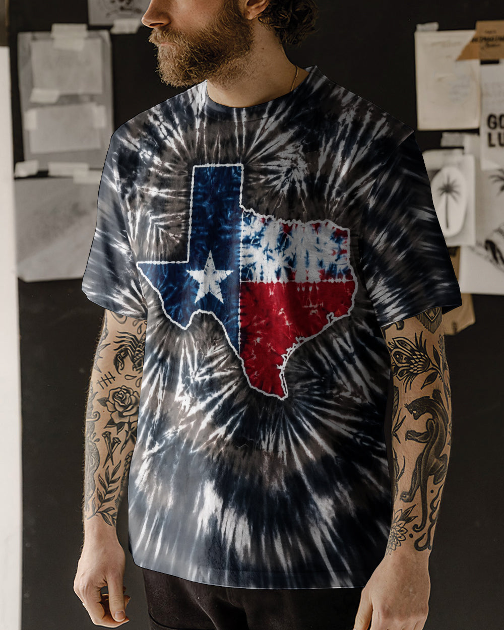 TEXAS MAP SWIRL ALL OVER PRINT - TLHG1206263