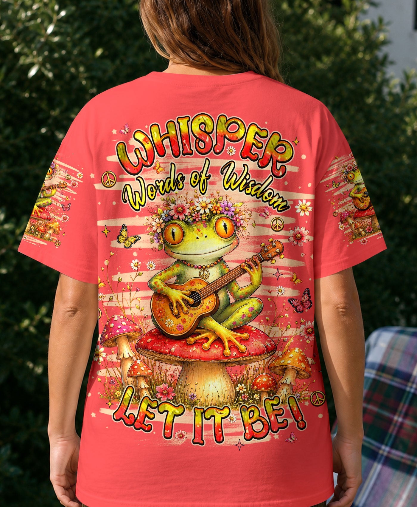 WHISPER WORDS OF WISDOM LET IT BE FROG ALL OVER PRINT  - TLHN0107264