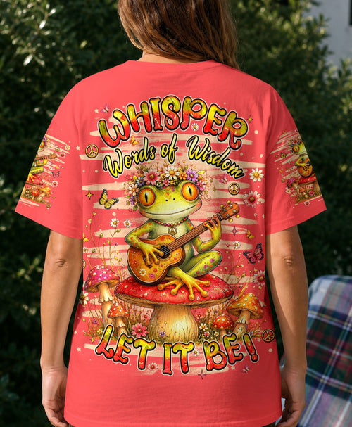 WHISPER WORDS OF WISDOM LET IT BE FROG ALL OVER PRINT  - TLHN0107264