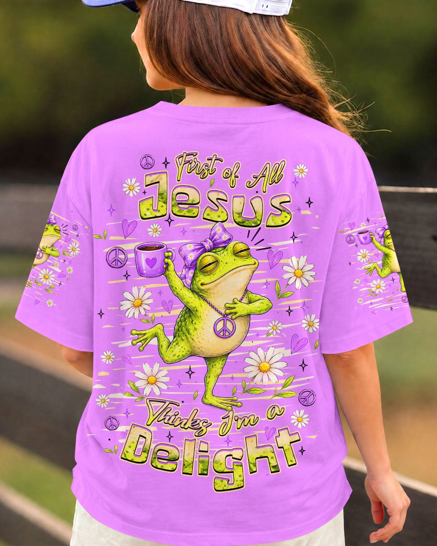 FIRST OF ALL JESUS THINKS FROG ALL OVER PRINT  - TLHN0307262