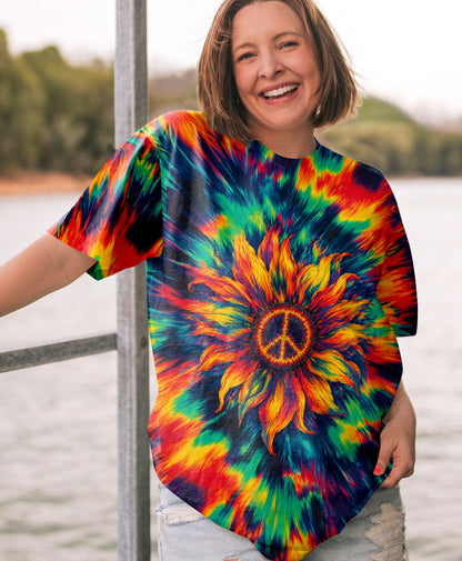 PEACE SUNFLOWER ART COLORFUL ALL OVER PRINT - TLHN0707263