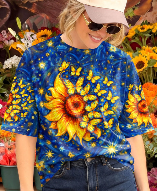 BUTTERFLY SUNFLOWER ALL OVER PRINT - TLHN0907262