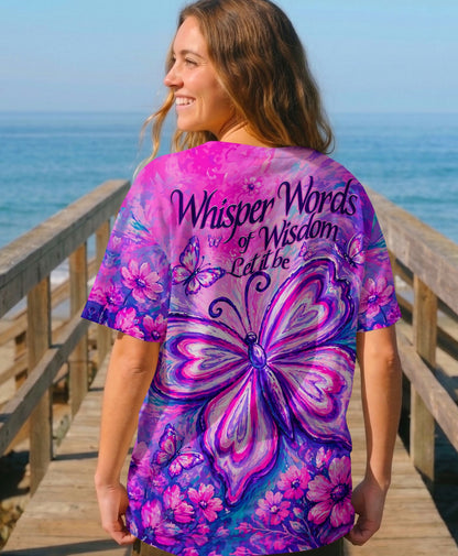 WHISPER WORDS OF WISDOM LET IT BE BUTTERFLY ALL OVER PRINT - TLHN2304261