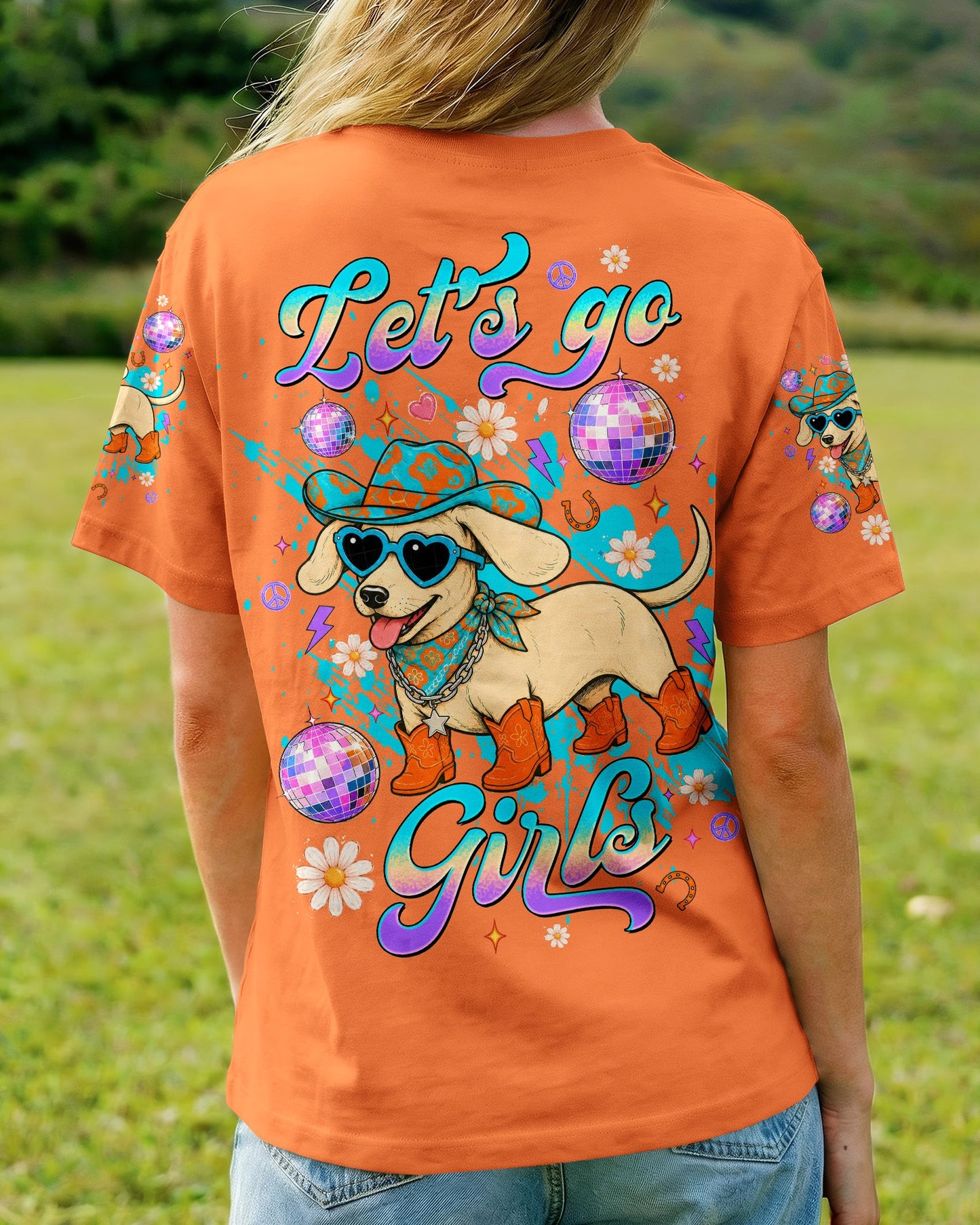 LET'S GO GIRLS DACHSHUND DOG ALL OVER PRINT - TLTW1806265