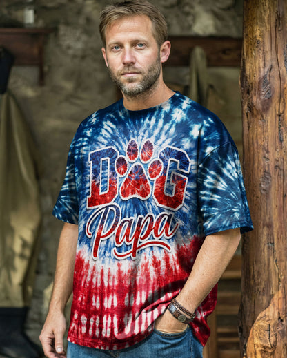 DOG PAPA RED WHITE & BLUE  ALL OVER PRINT  - TLNT2404263