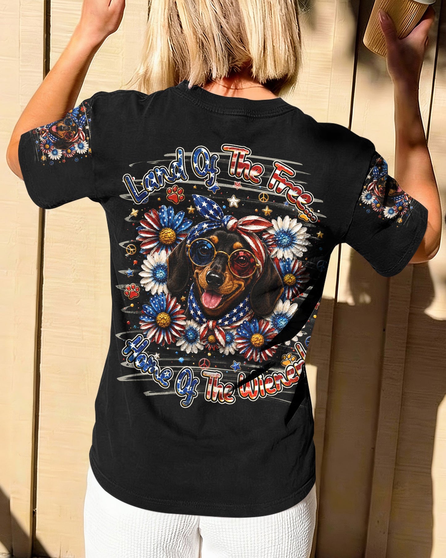 LAND OF THE FREE DACHSHUND DOG ALL OVER PRINT - TLHG1905261