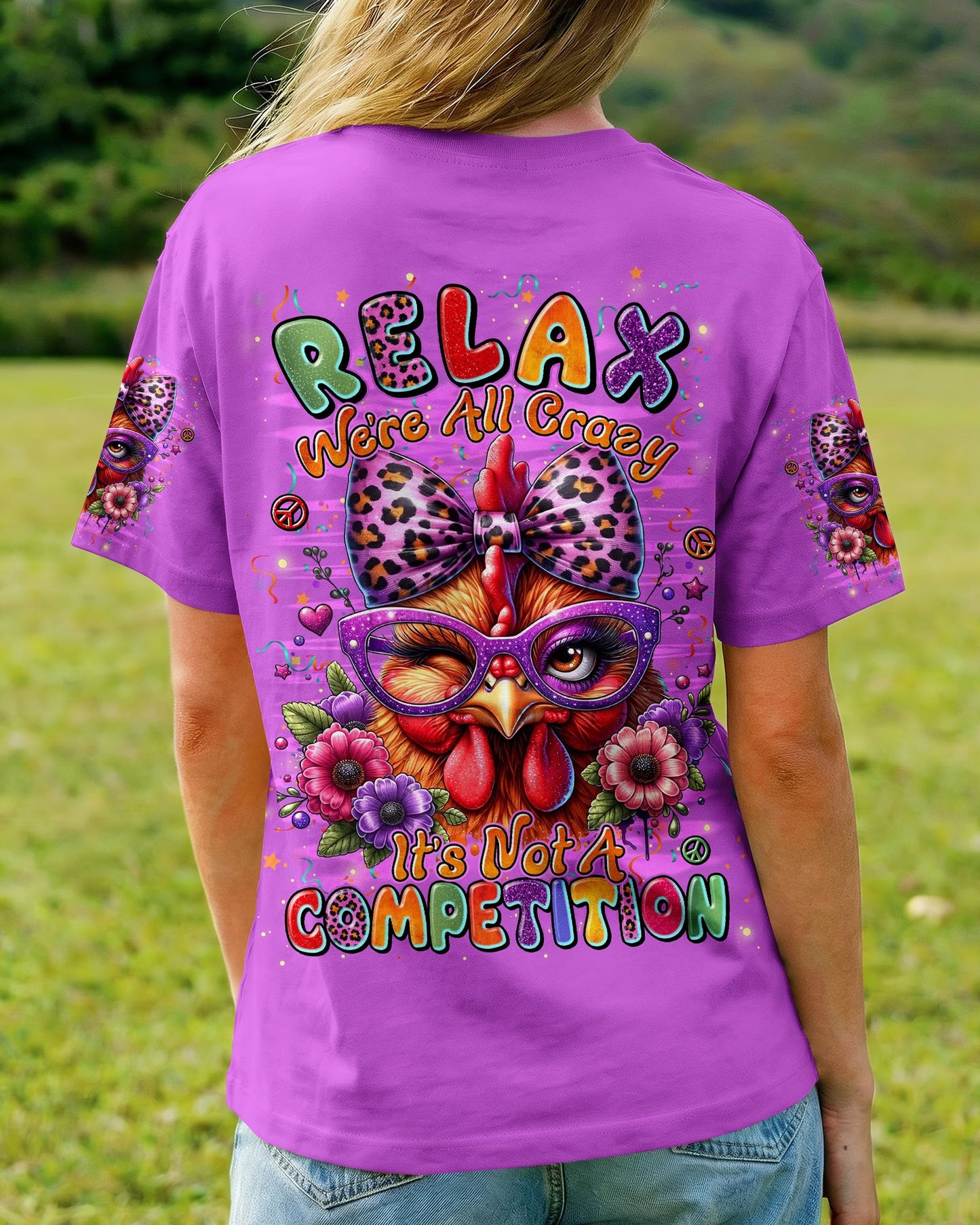 RELAX WE'RE ALL CRAZY CHICKEN ALL OVER PRINT - TYLN2906263