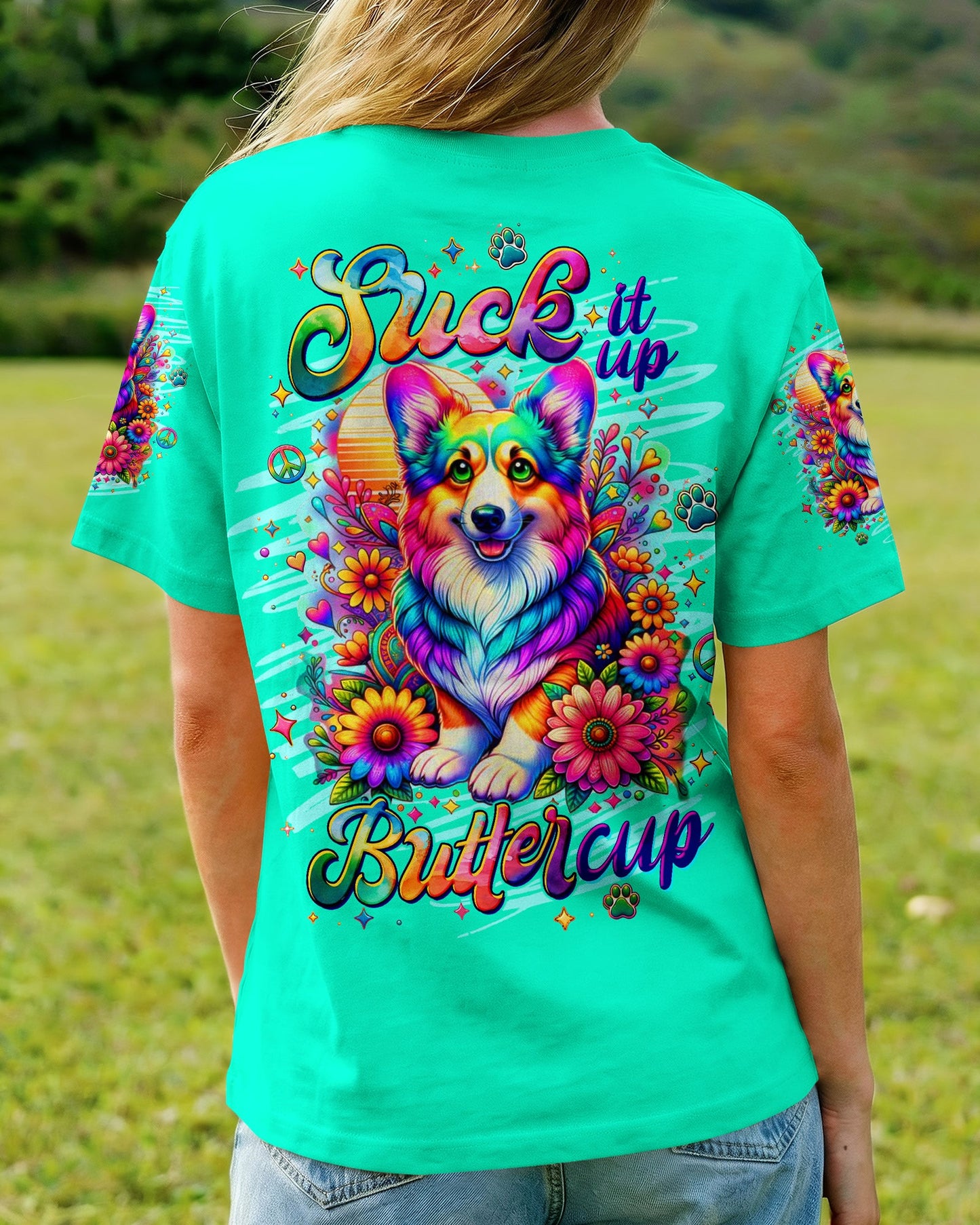SUCK IT UP BUTTERCUP CORGI DOG ALL OVER PRINT - TLTW0906262