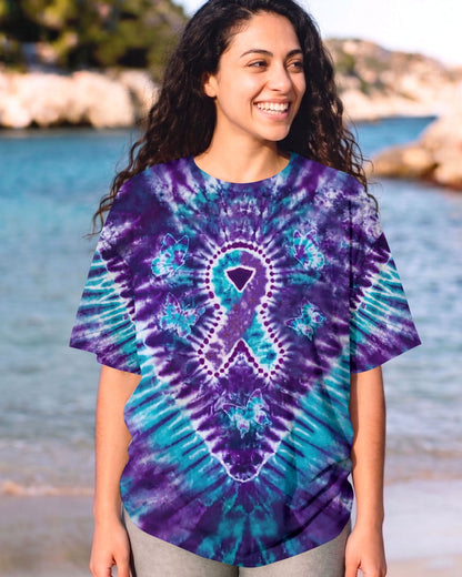 RIBBON BUTTERFLY SUICIDE PREVENTION AWARENESS ALL OVER PRINT - TLHN1704261