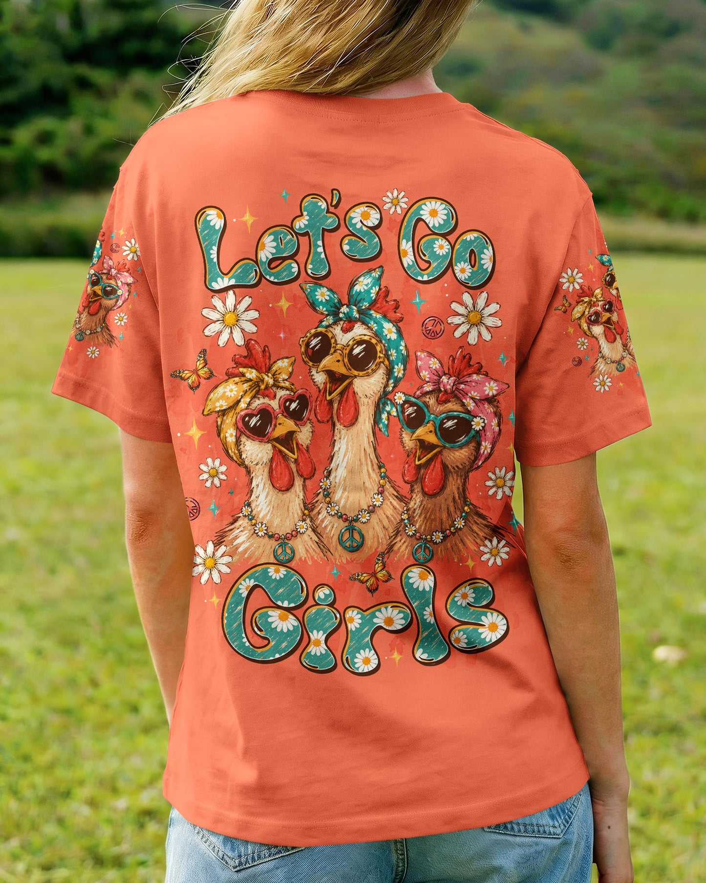 LET'S GO GIRLS CHICKEN ALL OVER PRINT - TLTW0107267