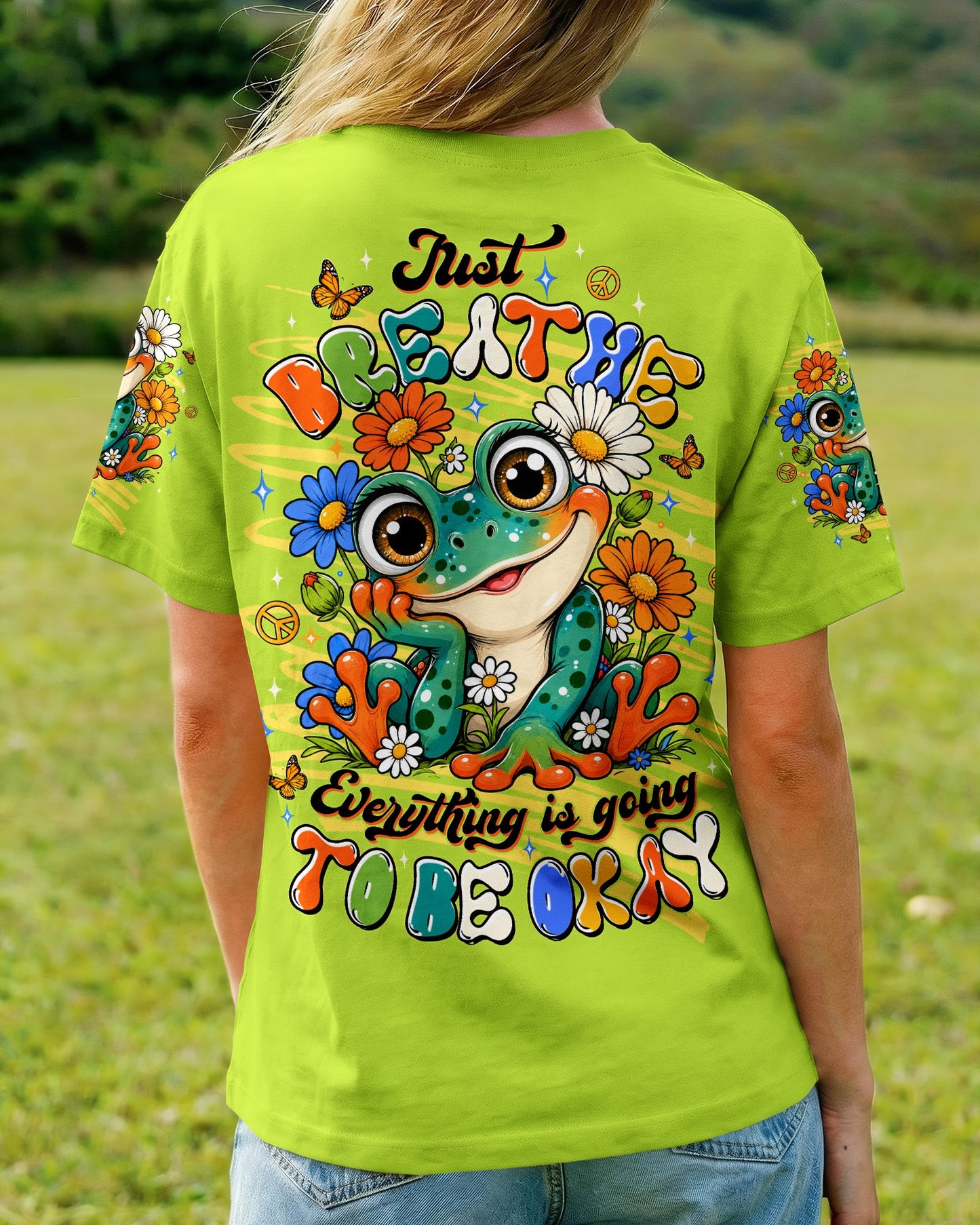 JUST BREATHE FROG ALL OVER PRINT - TLTW1906264