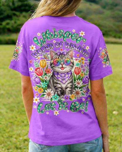 WHISPER WORDS OF WISDOM LET IT BE TABBY CAT ALL OVER PRINT - TY1305262