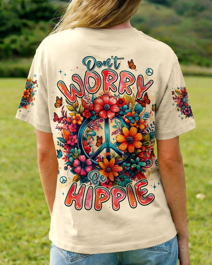 DON'T WORRY BE HIPPIE FLOWERS ALL OVER PRINT - TYPQ1404261