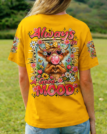 ALWAYS IN A GOOD MOOD COW ALL OVER PRINT - TY2105263
