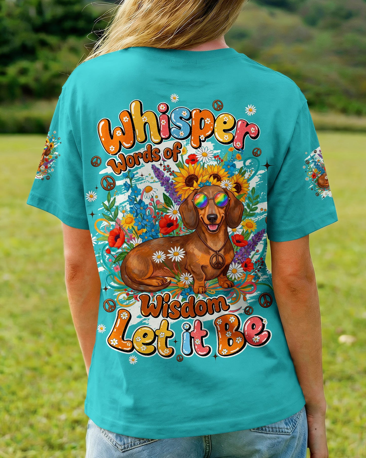 WHISPER WORDS OF WISDOM LET IT BE DACHSHUND DOG ALL OVER PRINT - TYQY0405262