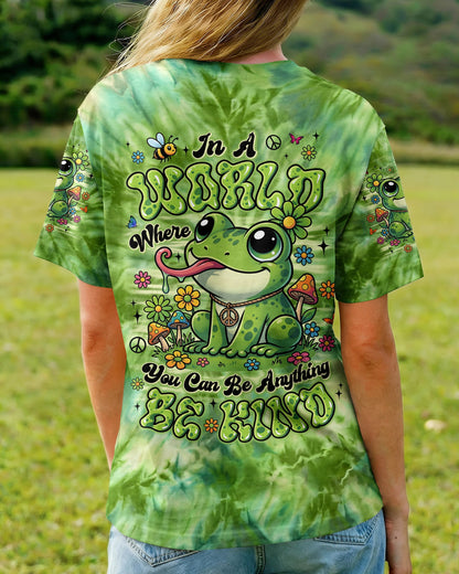 BE KIND FROG GREEN ALL OVER PRINT - TYLN2204262