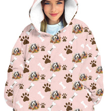 Load image into Gallery viewer, Personalized Pet Flower Blanket Hoodie
