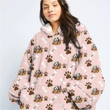 Load image into Gallery viewer, Personalized Pet Flower Blanket Hoodie
