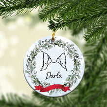 Load image into Gallery viewer, Personalized Dog Ear Custom Ceramic Ornament
