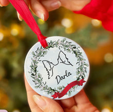 Load image into Gallery viewer, Personalized Dog Ear Custom Ceramic Ornament
