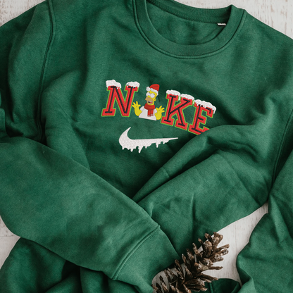 Personalized Embroidered Christmas The Simpsons Hoodie Sweatshirt T-Shirt