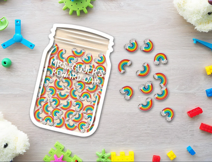 Personalized Rainbow Reward Jar