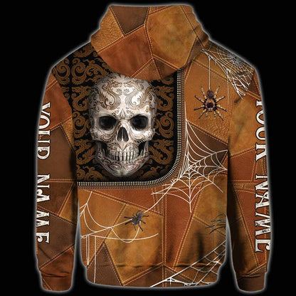 Halloween Vibes - Skull Personalized All Over T-shirt and Hoodie